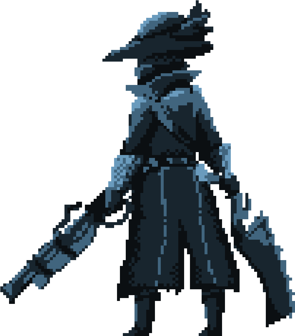 Pixel Art Hunterwith Rifle PNG