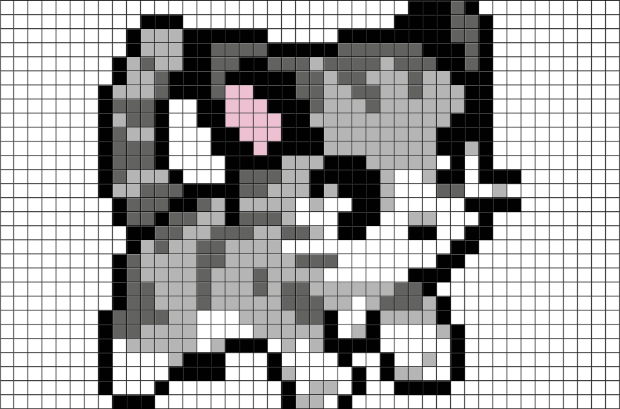Pixel Art Kittenon Blue Background PNG