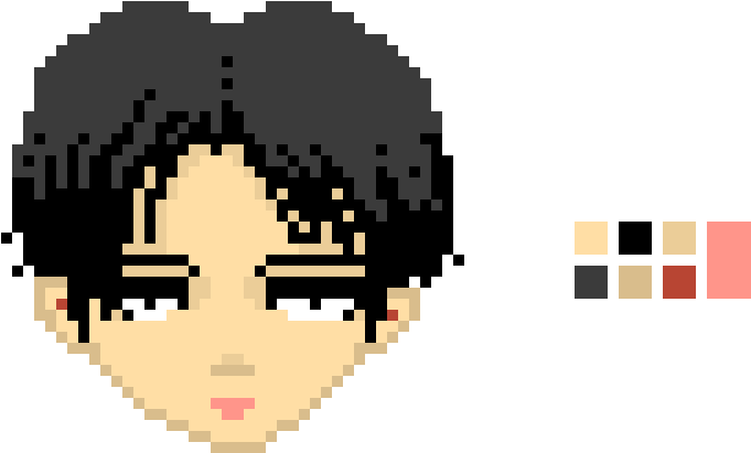 Pixel Art Levi Ackerman PNG