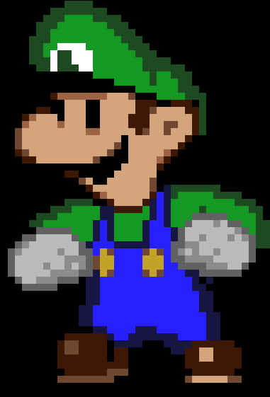 Pixel Art Luigi PNG