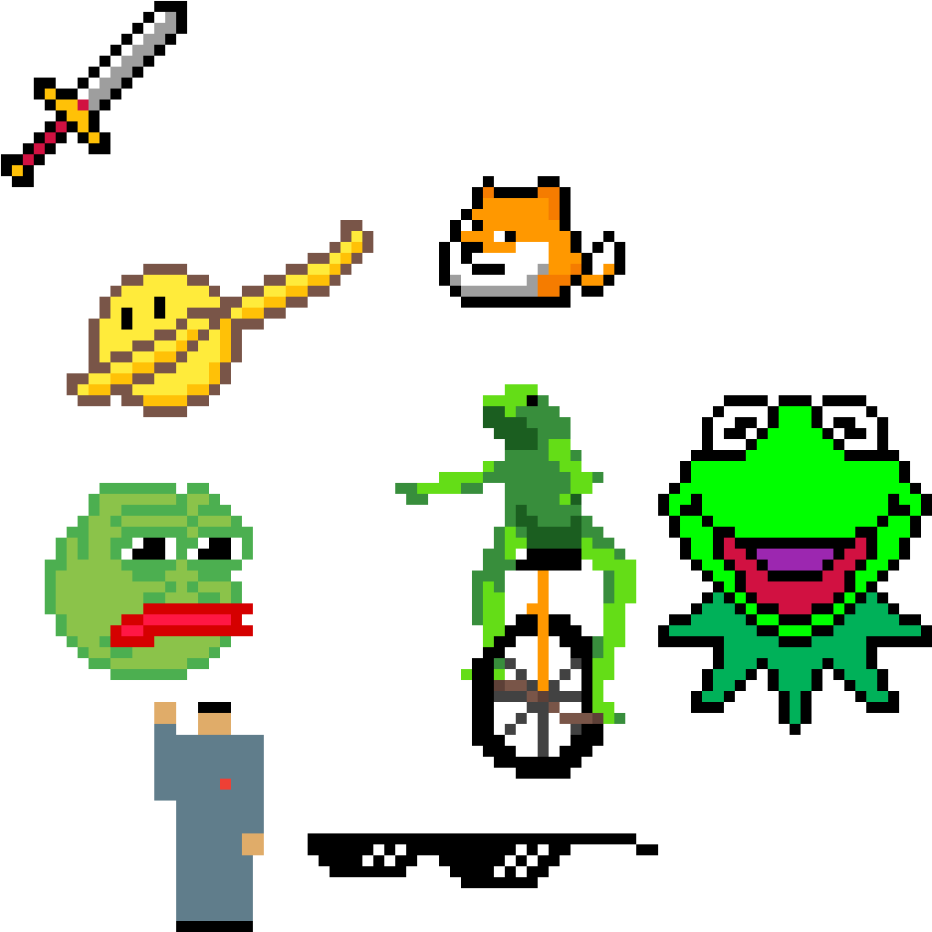 Download Pixel Art Meme Characters Compilation | Wallpapers.com