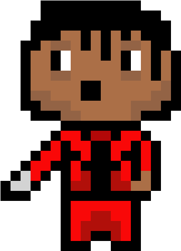 Pixel Art Michael Jackson Thriller Outfit PNG
