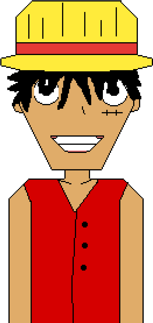 Pixel Art Monkey D Luffy PNG