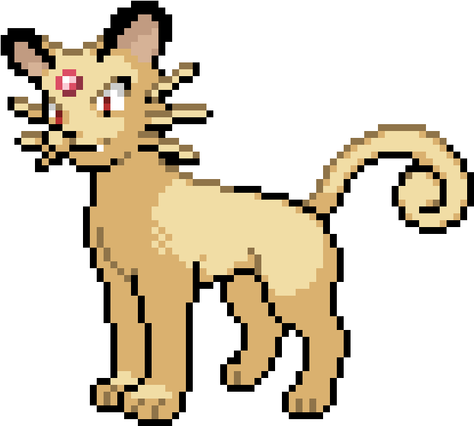 Pixel Art Persian Cat PNG