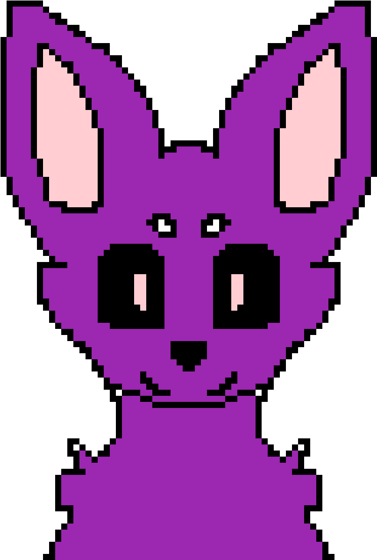 Pixel Art Purple Creature PNG
