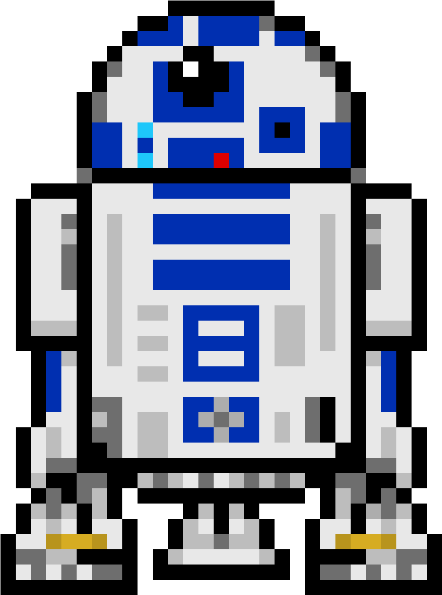 Pixel Art R2 D2 Star Wars PNG