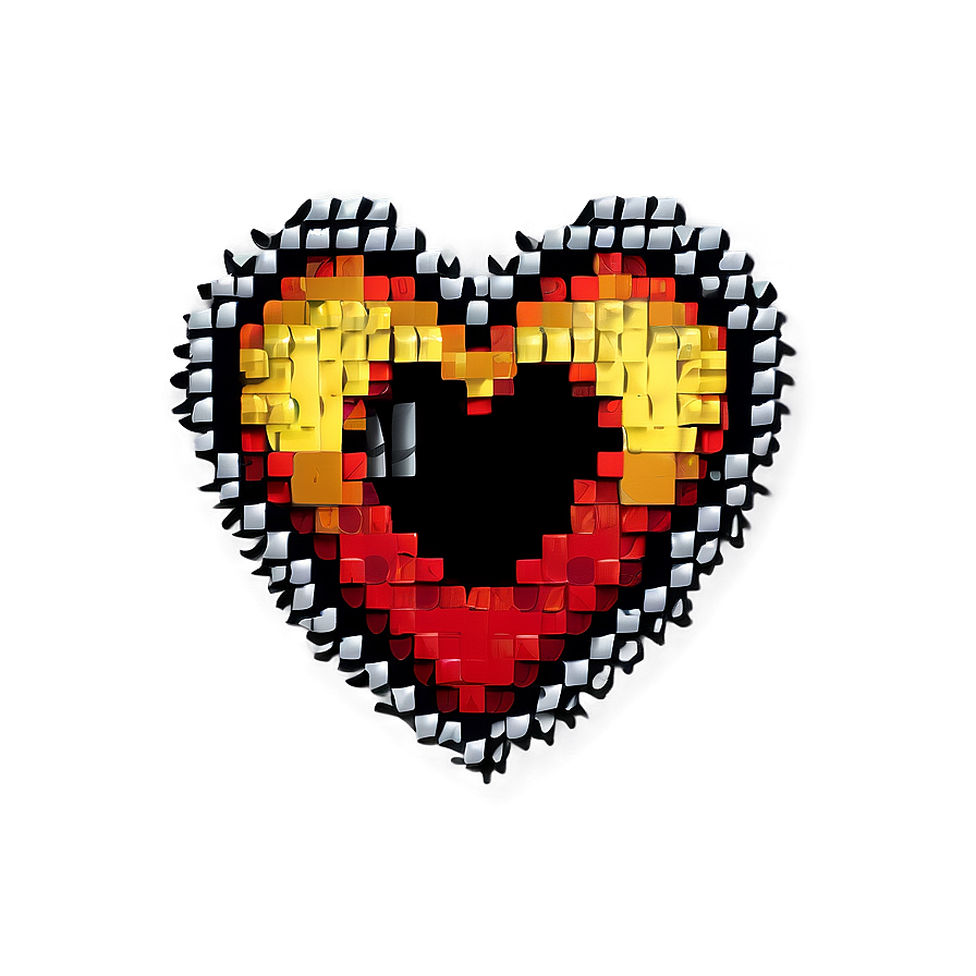 Pixel Art Red Heart Emoji Png Xuw61 PNG