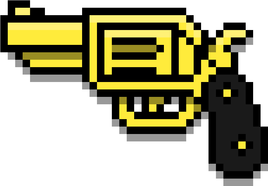 Pixel Art Revolver PNG