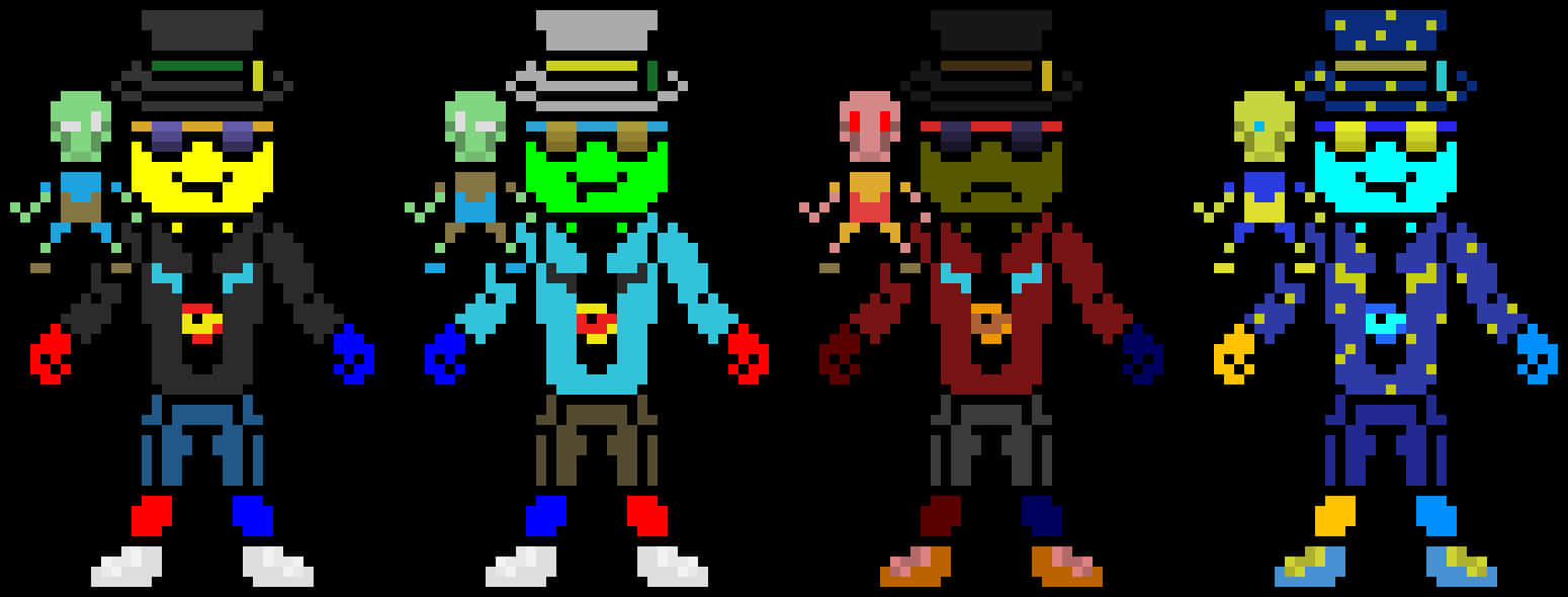 Pixel Art Roblox Characters PNG
