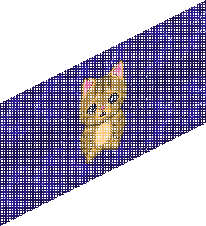 Pixel Art Space Kitten PNG
