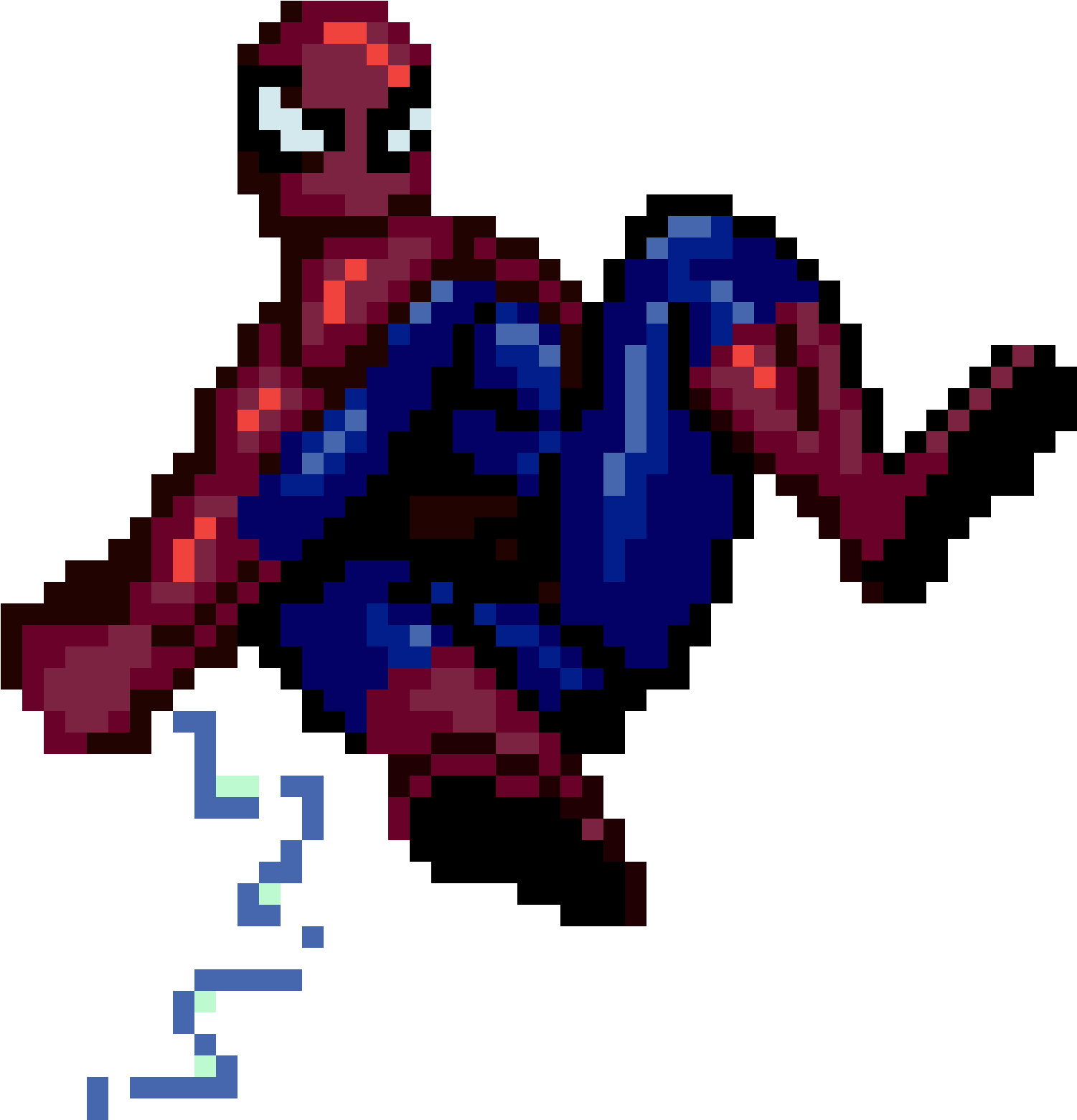 Pixel Art Spider Man Swinging PNG