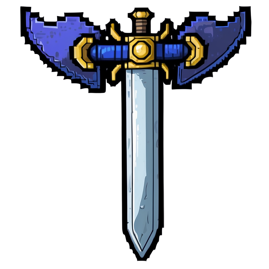 Pixel Art Sword And Shield Png 06112024 PNG