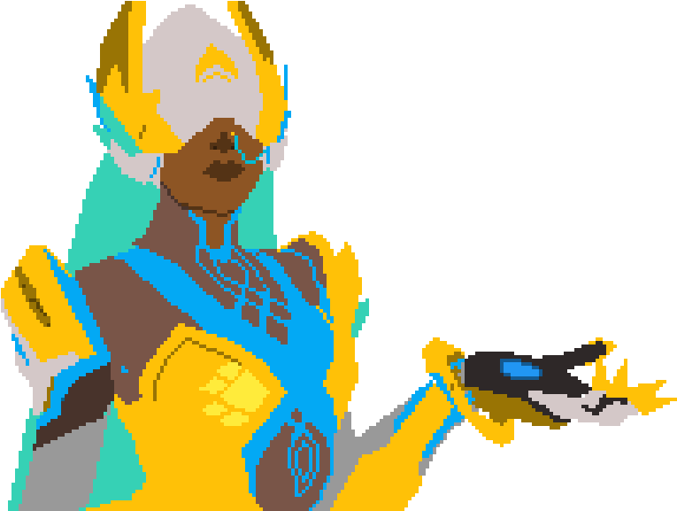 Pixel Art Symmetra Overwatch PNG