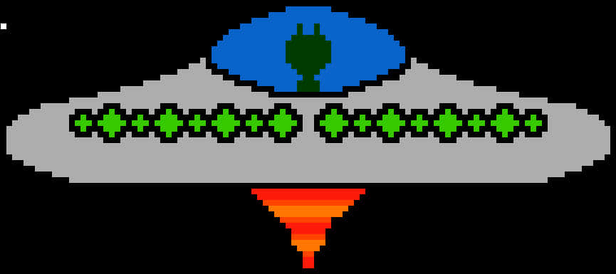 Pixel Art U F Owith Beam PNG