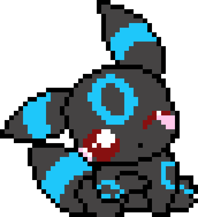 Pixel Art Umbreon Pokemon PNG