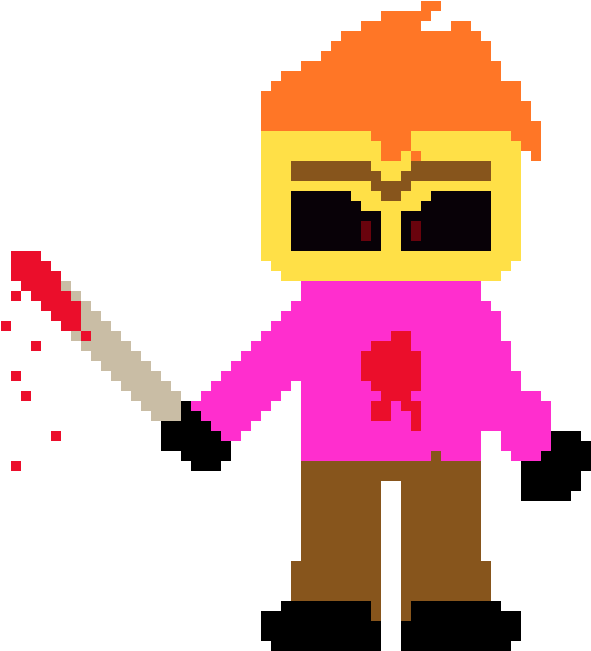 Pixel Art Warriorwith Sword PNG