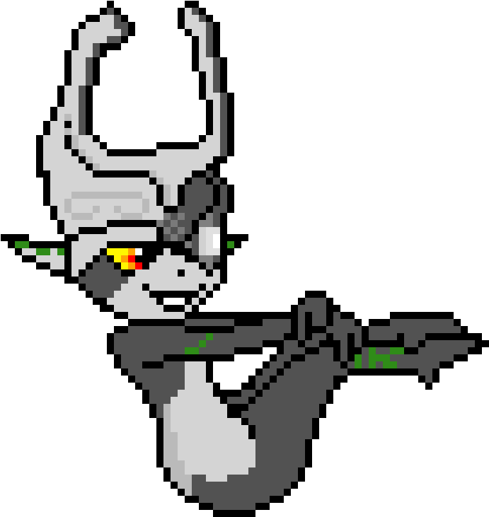 Pixel Art_ Horned Character_ Flying Pose PNG