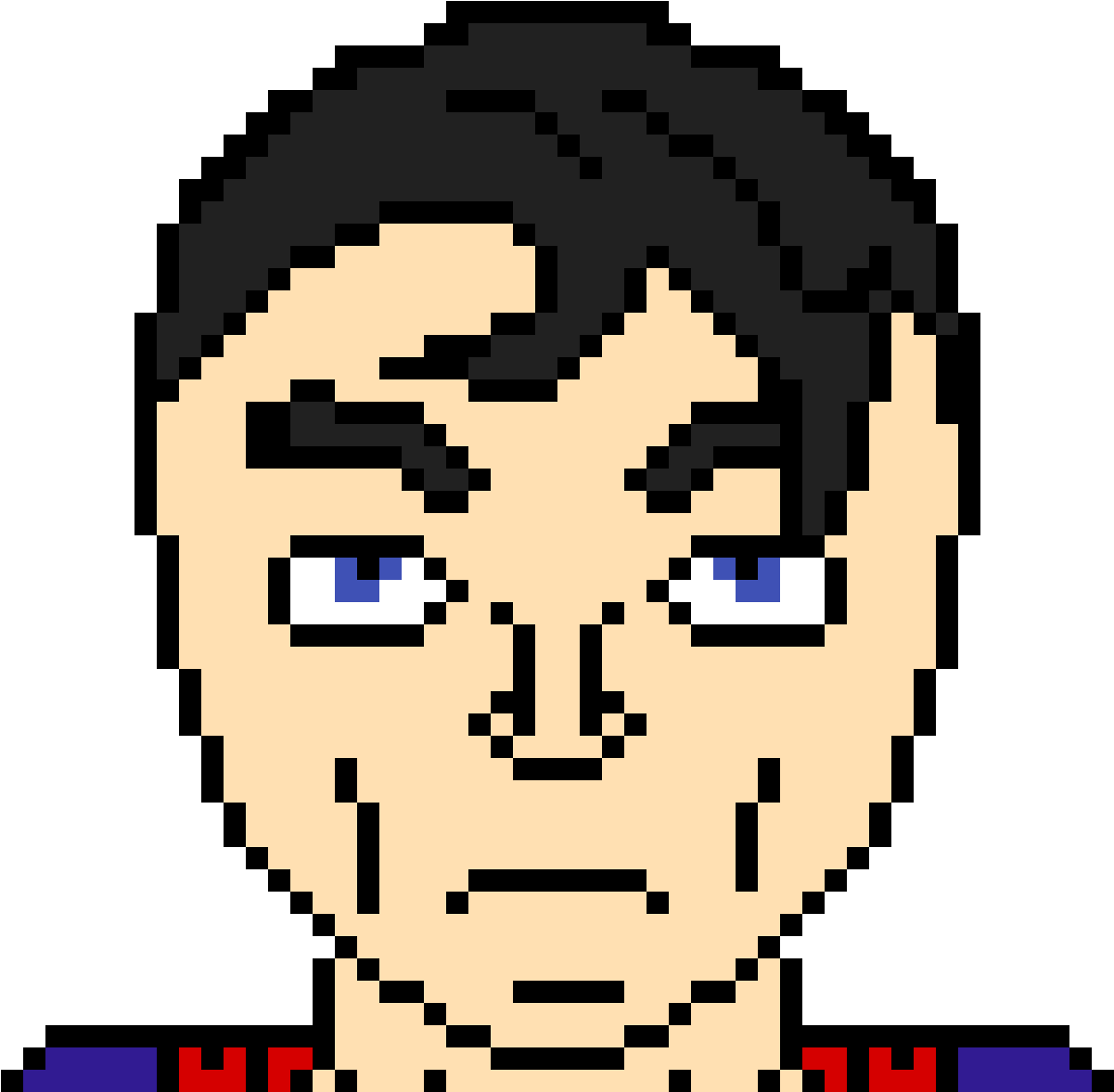 Pixel Art_ Portrait_of_a_ Man PNG