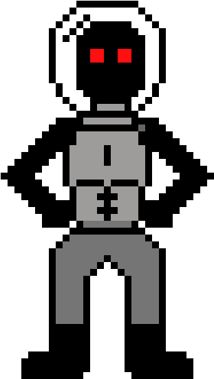 Pixel Astronaut Standing Pose PNG