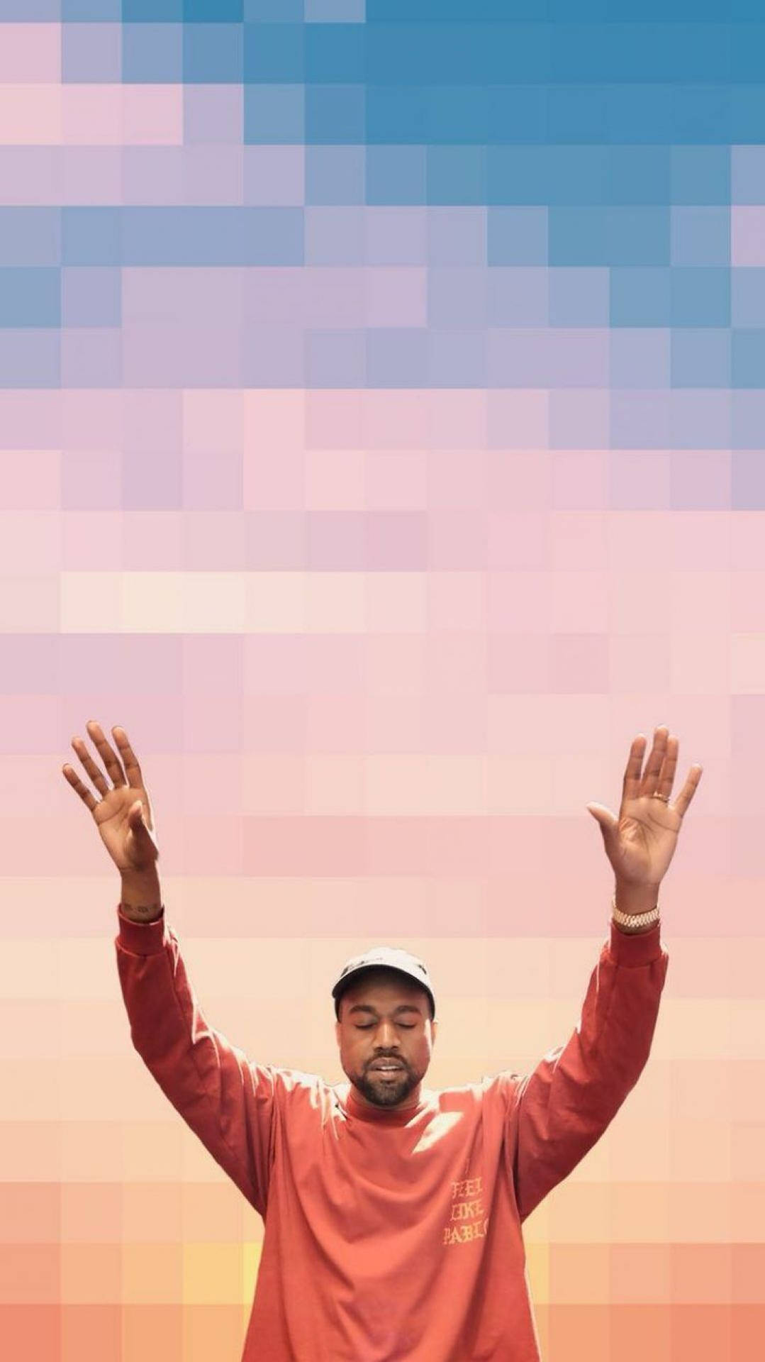 Pixel Background Kanye West Android Wallpaper