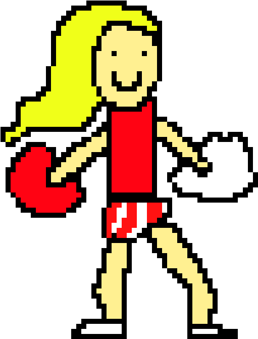 Pixel Cheerleader Pose PNG