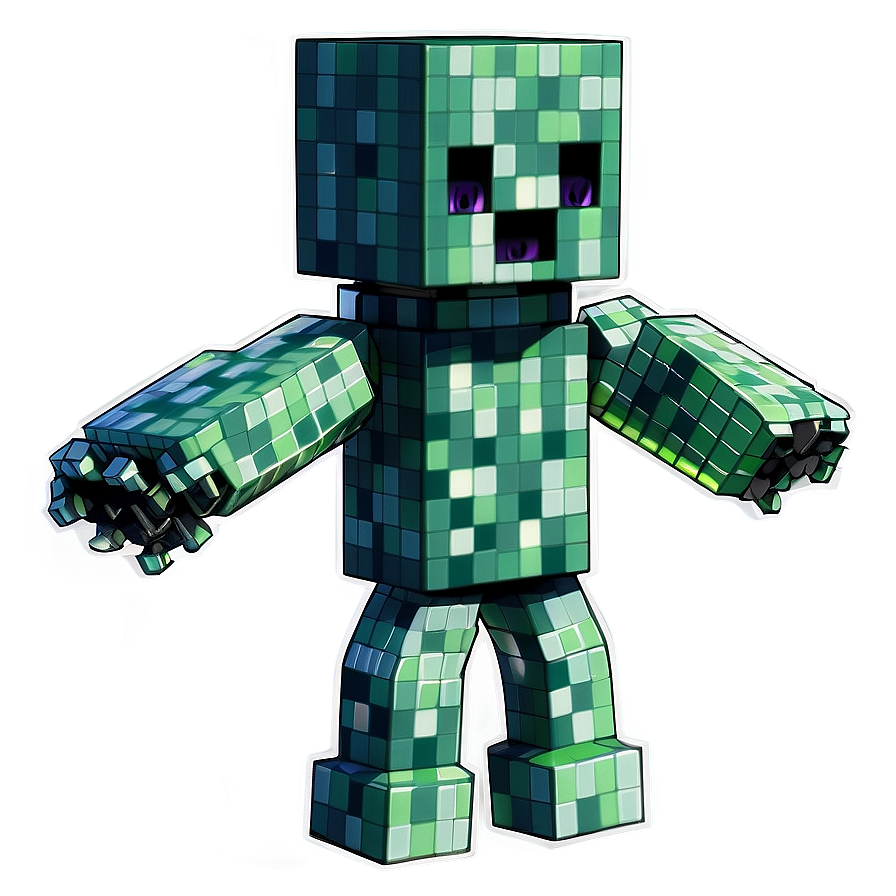 Pixel Creeper Design Png Llm PNG
