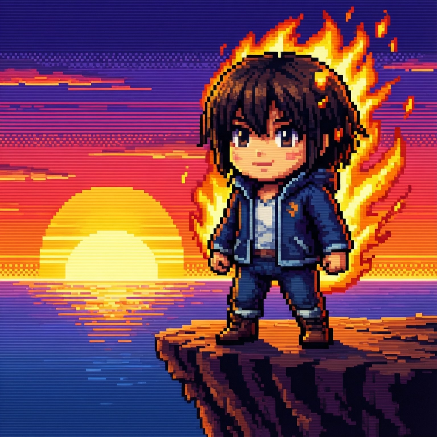 Pixel Flames Bakgrundsbilder