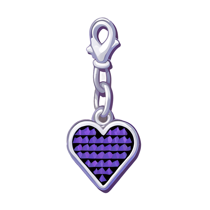 Pixel Heart Charm Png 05252024 PNG