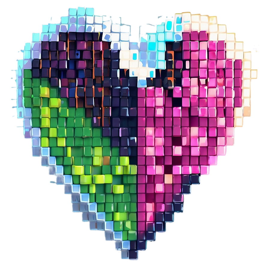 Pixel Heart Game Art Png 06202024 PNG