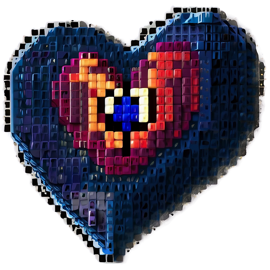 Pixel Heart Game Art Png 48 PNG