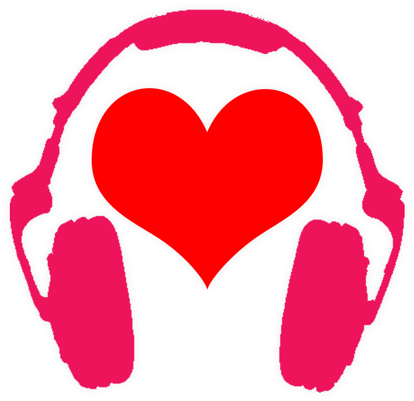 Pixel Heart Headphones Graphic PNG