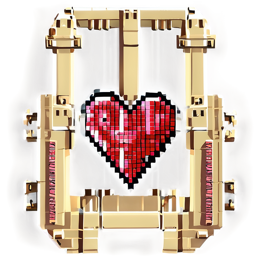 Pixel Heart Sketch Png 05252024 PNG