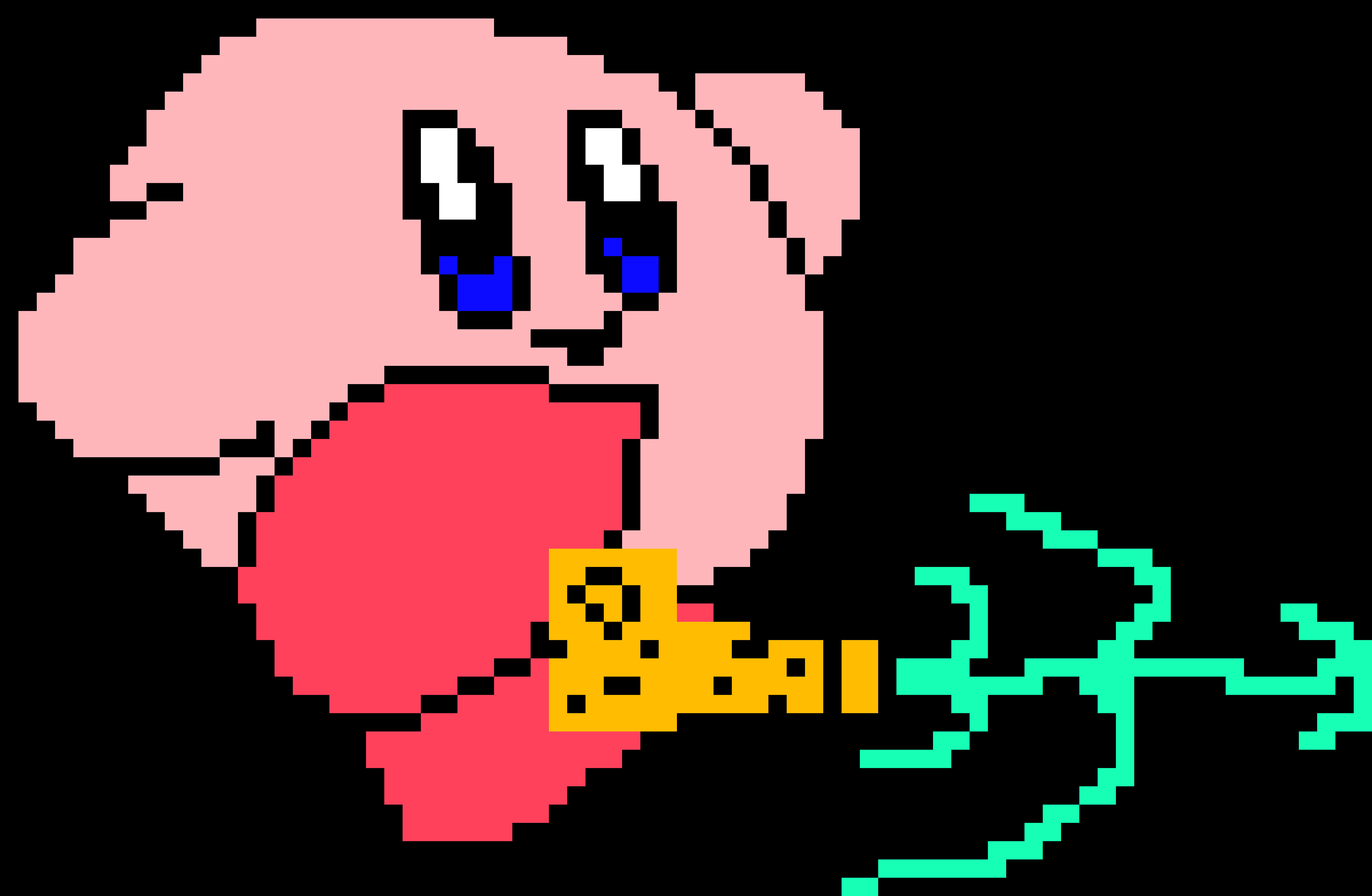 Pixel Kirby Inhaling Object PNG