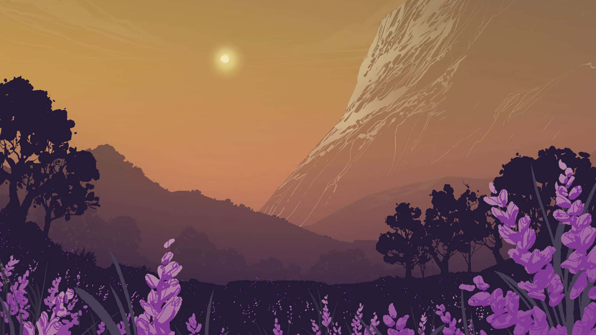Get lost in Nature's beauty with Pixel Landscape Wallpaper