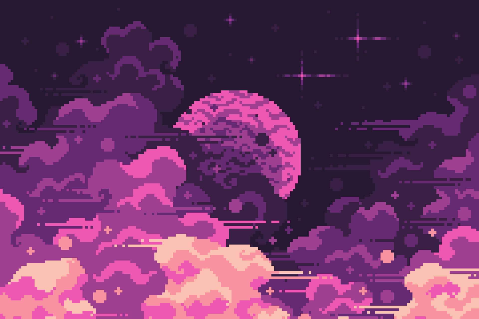 Discover the pixelated wonders of Pixel Landscape Wallpaper