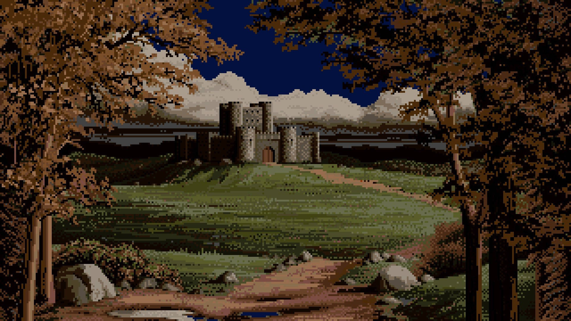 Pixel Nature Castle In Autumn Picture