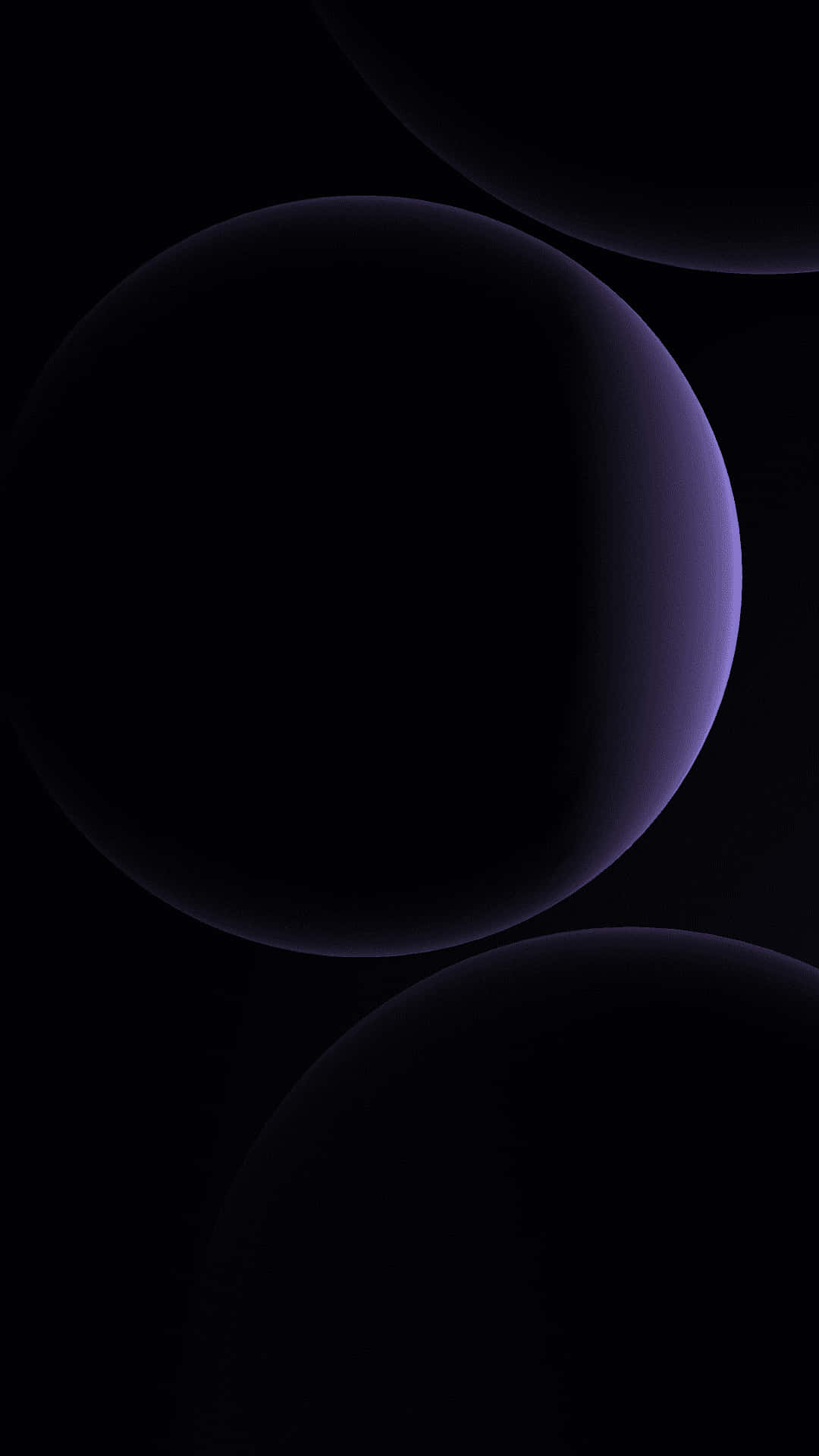A Black Background With A Purple Sphere Wallpaper