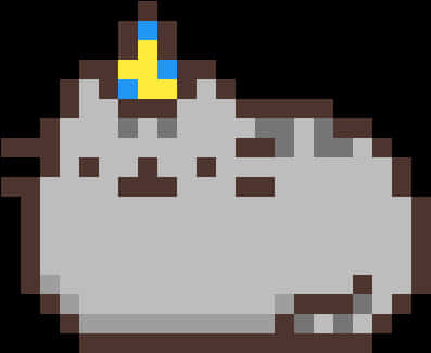 Pixel Pusheenwith Candle PNG