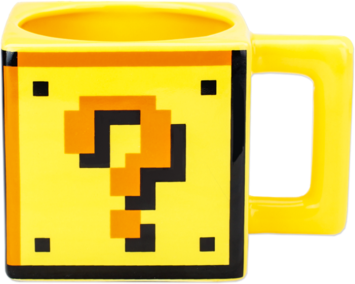 Pixel Question Block Mug PNG