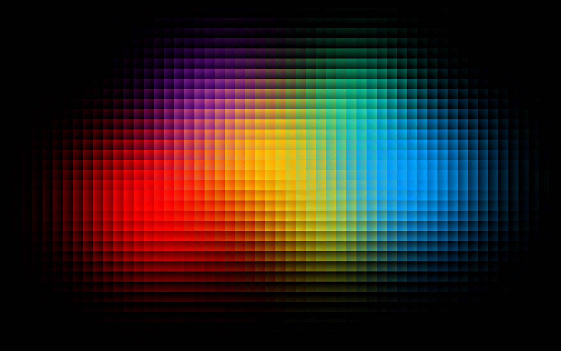 Pixel Rainbow Stained Glass Wallpaper