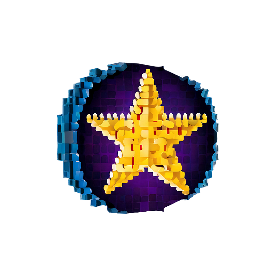 Pixel Rounded Star Png 78 PNG