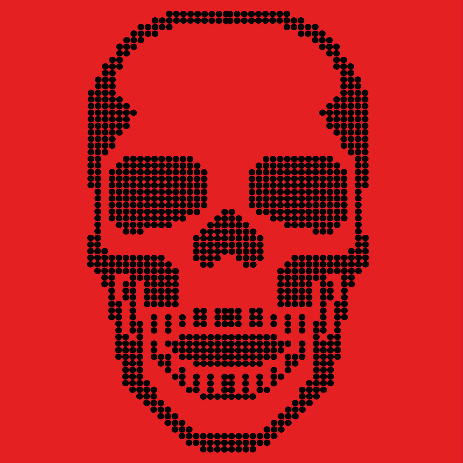 Pixel Skull Red PFP Wallpaper