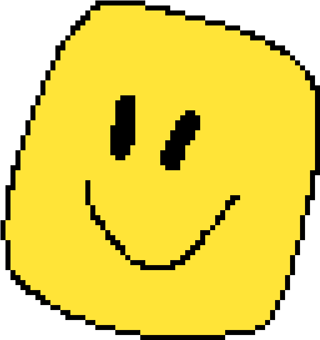 Pixel Smiley Face Graphic PNG