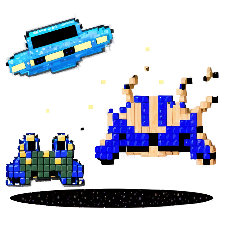 Download Pixel Space Invaders Png Omj | Wallpapers.com