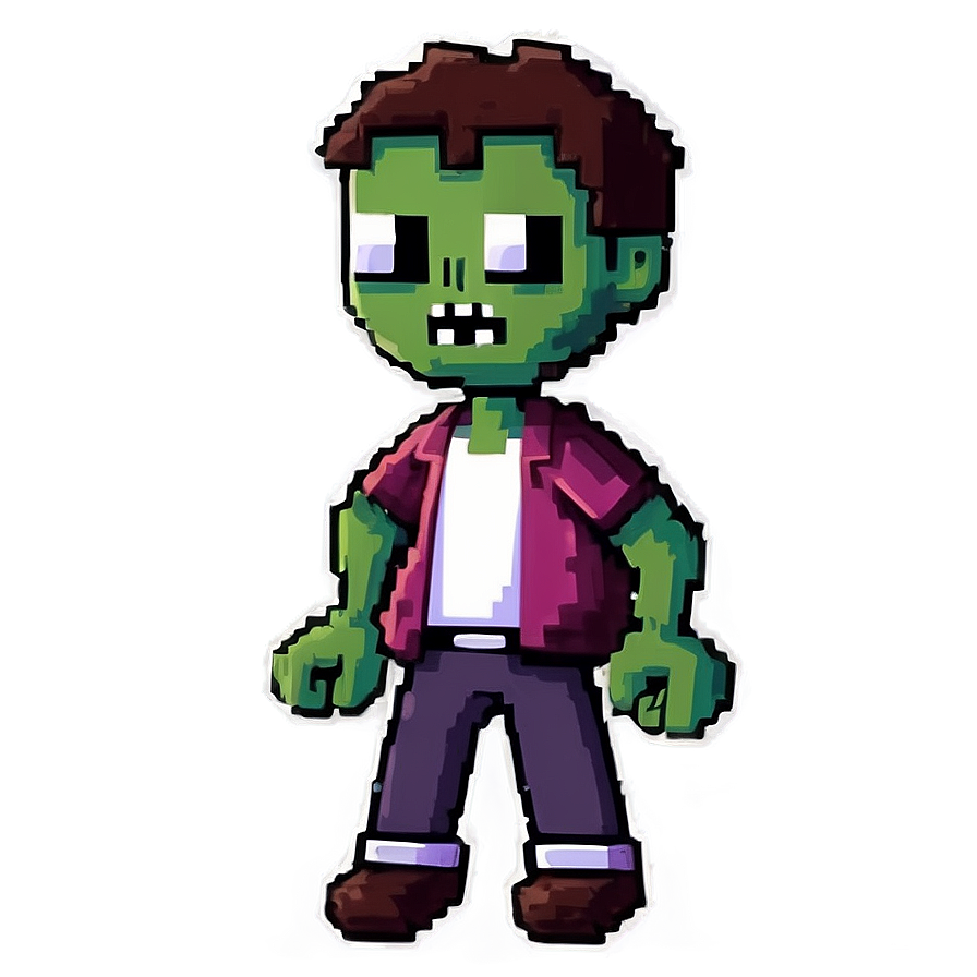 Download Pixel Zombie Character Png 06112024 | Wallpapers.com