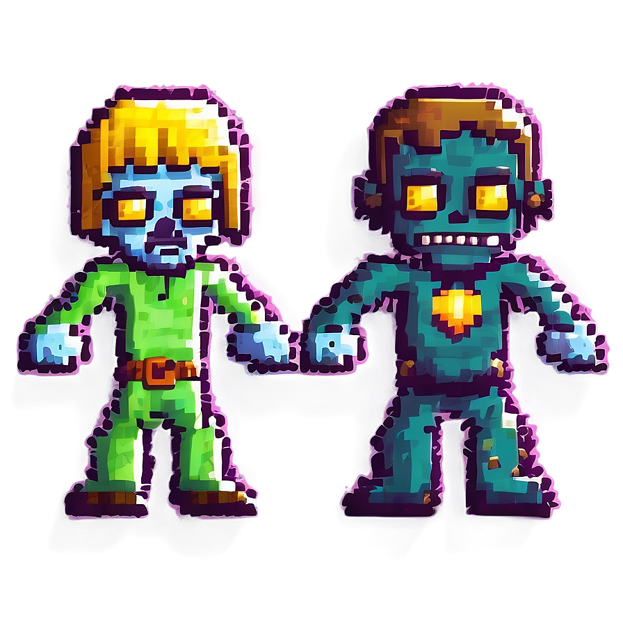 Download Pixel Zombie Character Png Xrb5 | Wallpapers.com