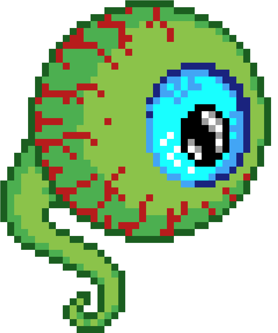 Pixel_ Art_ Eye_with_ Tentacle PNG