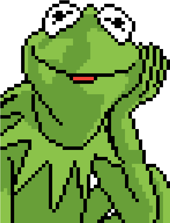 Pixel_ Art_ Green_ Frog_ Character PNG