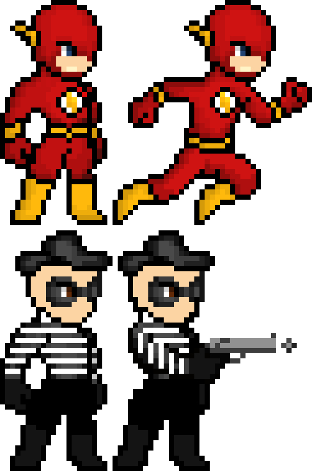 Pixel_ Art_ Speedster_and_ Thieves PNG