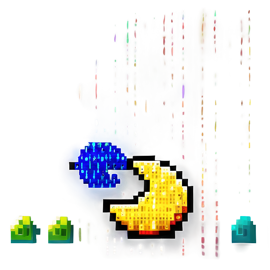 Pixelated 8-bit Pac-man Png 06242024 PNG